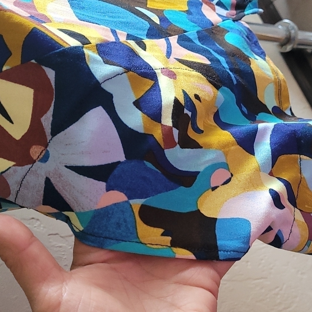 COPY - LOGO blue floral tunic POCKETS S - Picture 3 of 9